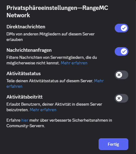 DM-Settings